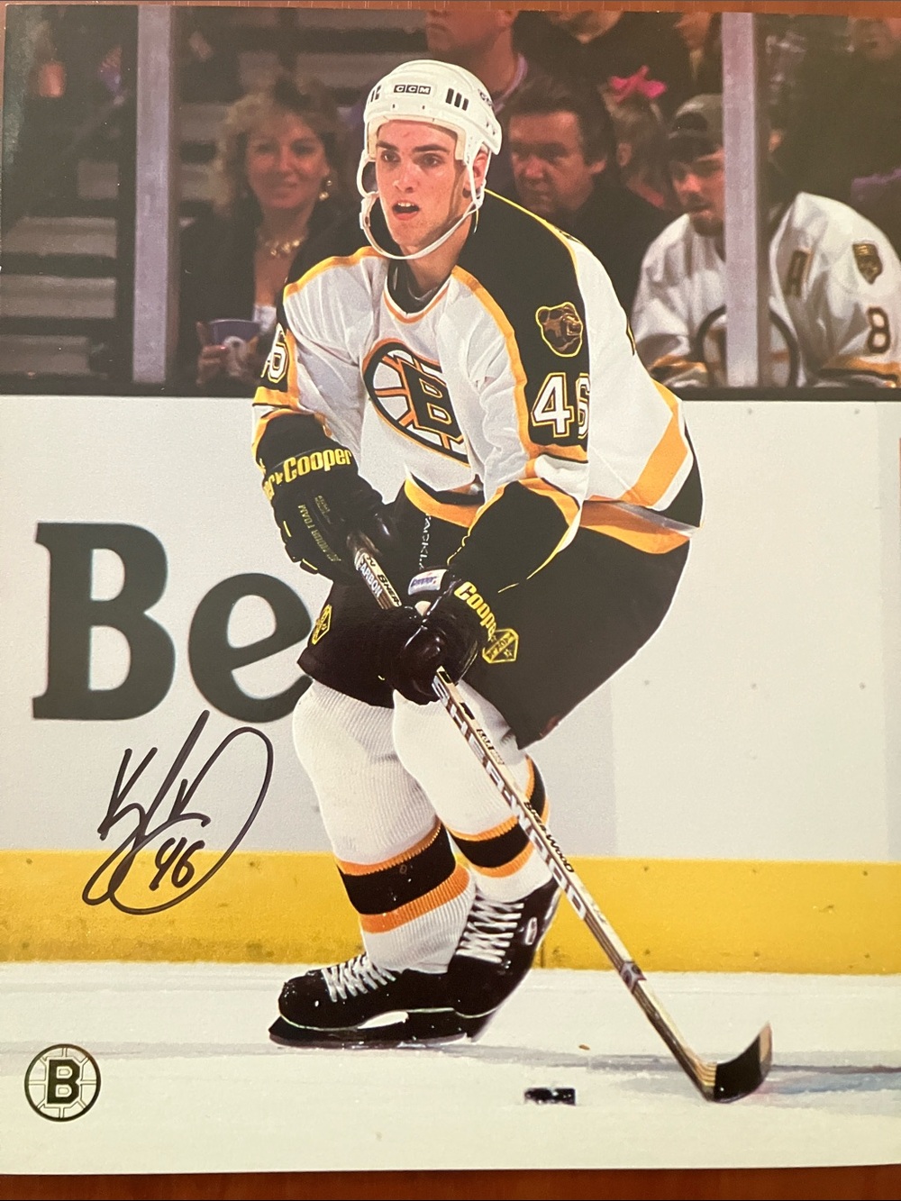 Boston Bruins Kyle McLaren Signed 8x10” Photo